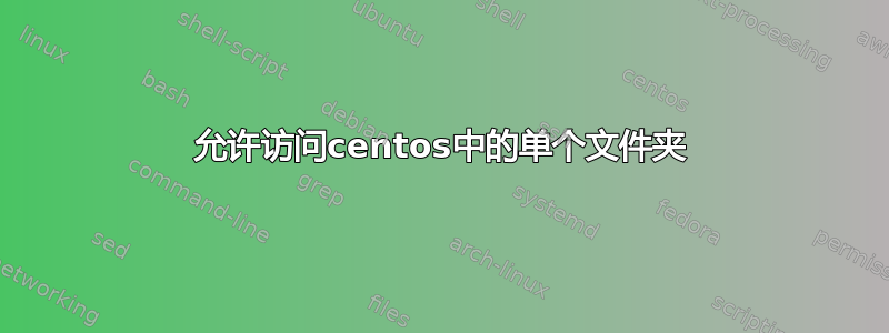 允许访问centos中的单个文件夹