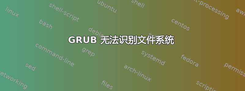 GRUB 无法识别文件系统