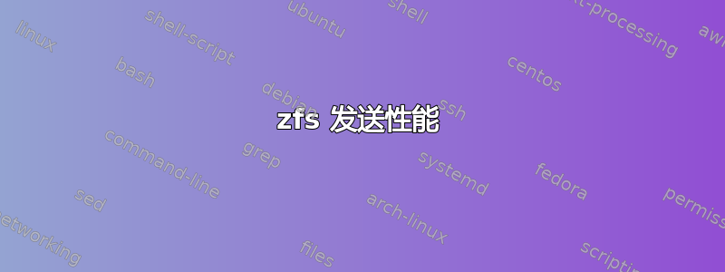 zfs 发送性能