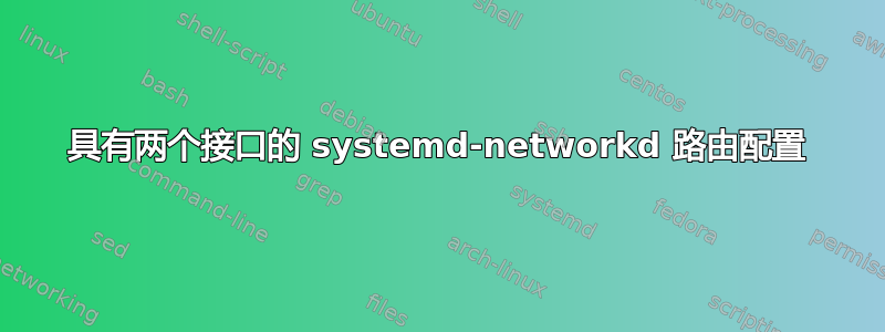 具有两个接口的 systemd-networkd 路由配置