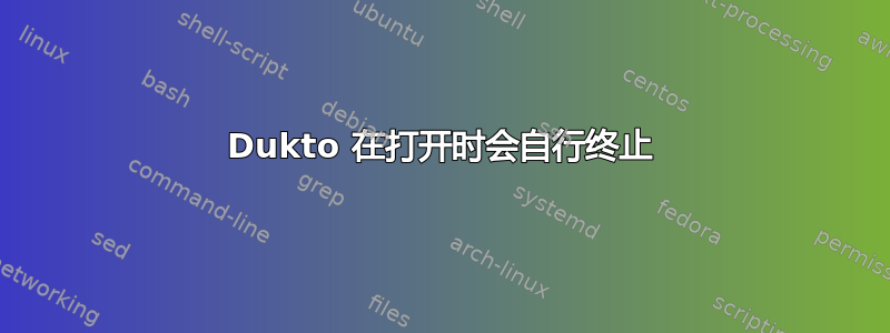 Dukto 在打开时会自行终止