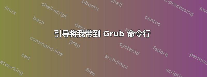 引导将我带到 Grub 命令行