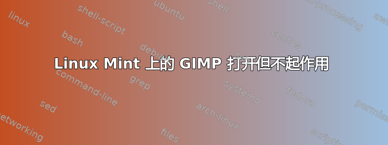 Linux Mint 上的 GIMP 打开但不起作用