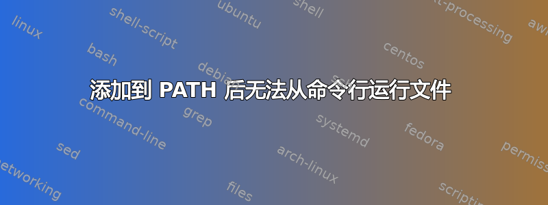 添加到 PATH 后无法从命令行运行文件