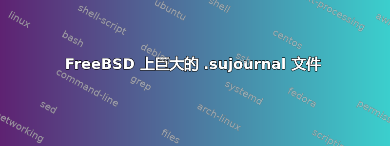 FreeBSD 上巨大的 .sujournal 文件