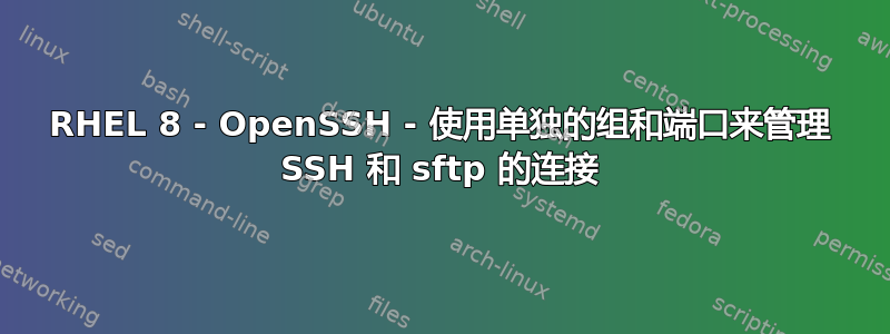 RHEL 8 - OpenSSH - 使用单独的组和端口来管理 SSH 和 sftp 的连接