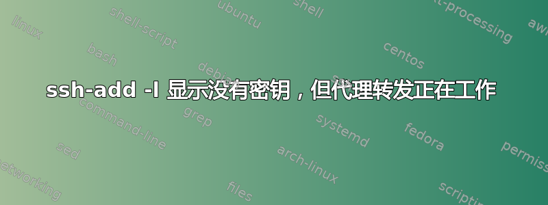 ssh-add -l 显示没有密钥，但代理转发正在工作