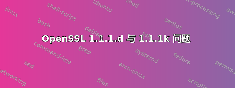 OpenSSL 1.1.1.d 与 1.1.1k 问题