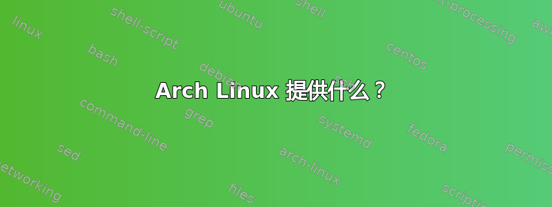 Arch Linux 提供什么？