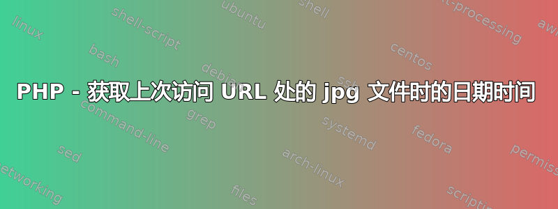 PHP - 获取上次访问 URL 处的 jpg 文件时的日期时间
