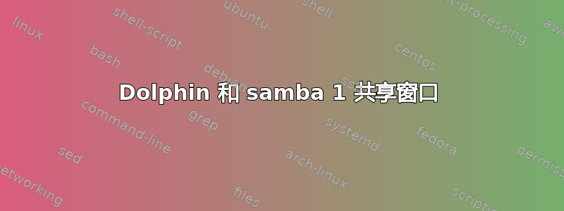 Dolphin 和 samba 1 共享窗口