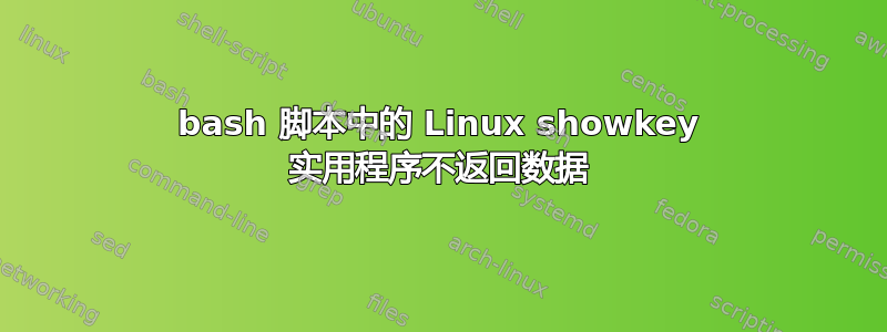 bash 脚本中的 Linux showkey 实用程序不返回数据