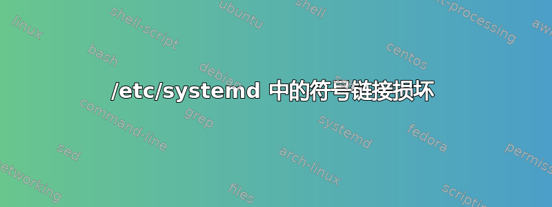 /etc/systemd 中的符号链接损坏