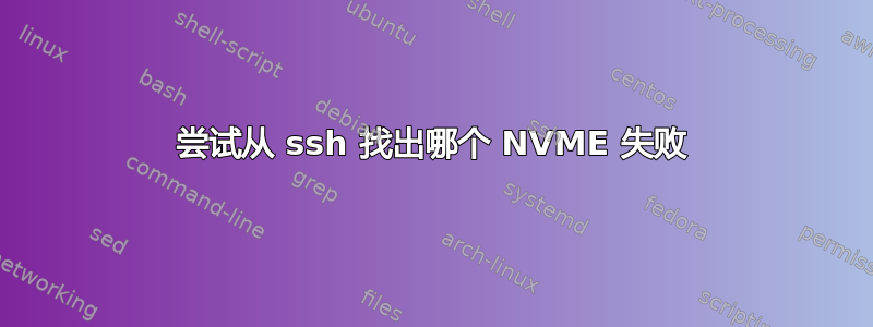 尝试从 ssh 找出哪个 NVME 失败