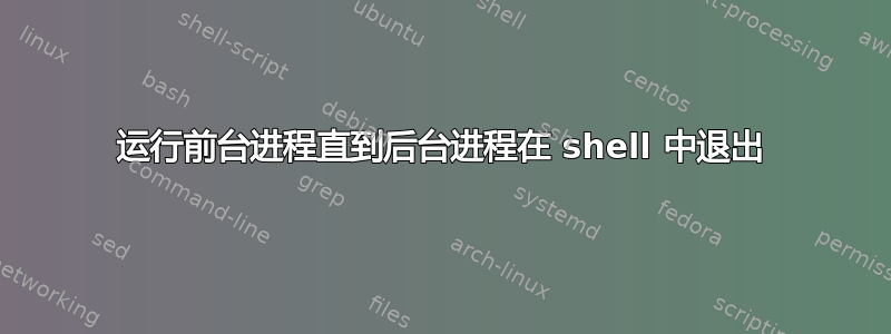 运行前台进程直到后台进程在 shell 中退出