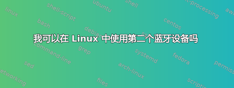 我可以在 Linux 中使用第二个蓝牙设备吗