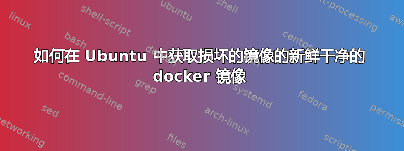 如何在 Ubuntu 中获取损坏的镜像的新鲜干净的 docker 镜像