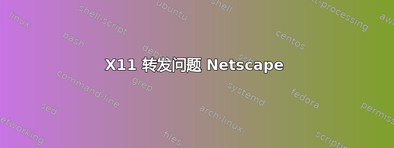 X11 转发问题 Netscape