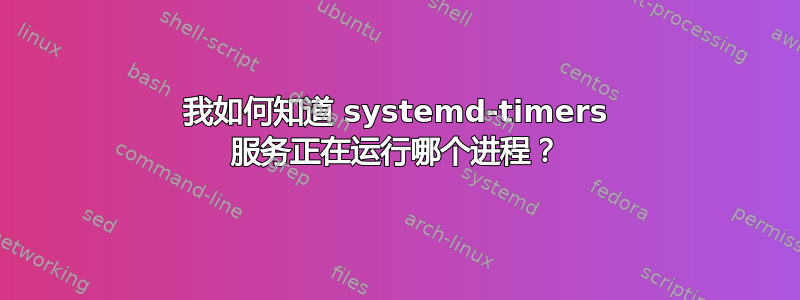 我如何知道 systemd-timers 服务正在运行哪个进程？