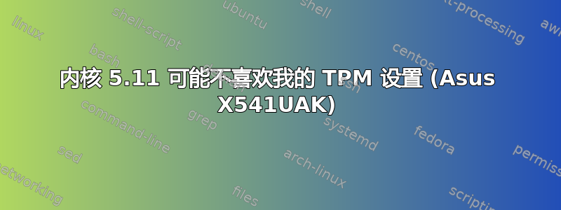 内核 5.11 可能不喜欢我的 TPM 设置 (Asus X541UAK)