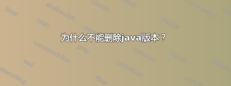 为什么不能删除java版本？