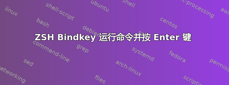 ZSH Bindkey 运行命令并按 Enter 键