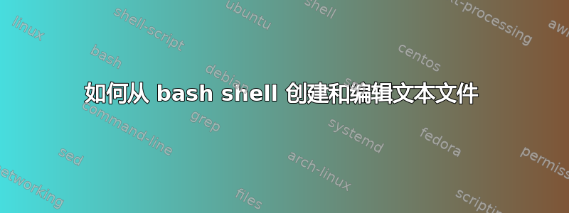 如何从 bash shell 创建和编辑文本文件