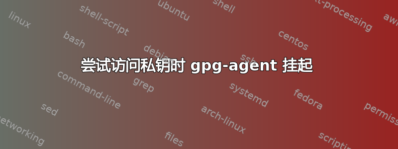 尝试访问私钥时 gpg-agent 挂起