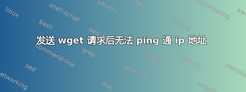 发送 wget 请求后无法 ping 通 ip 地址