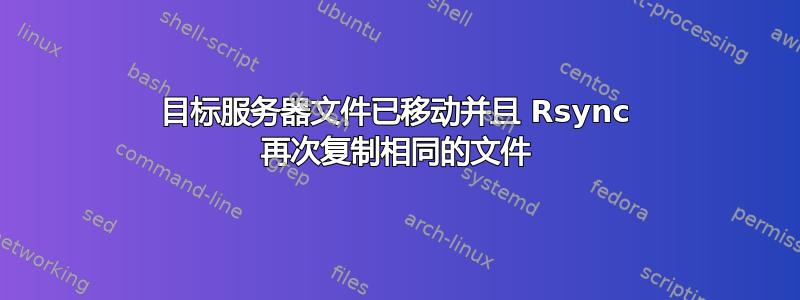 目标服务器文件已移动并且 Rsync 再次复制相同的文件