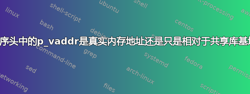 如何判断ELF程序头中的p_vaddr是真实内存地址还是只是相对于共享库基地址的偏移量？