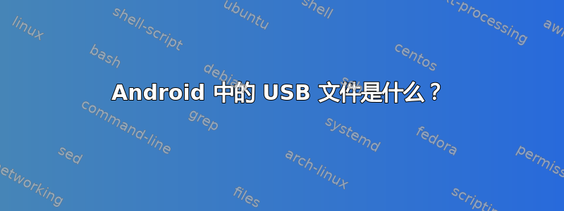 Android 中的 USB 文件是什么？