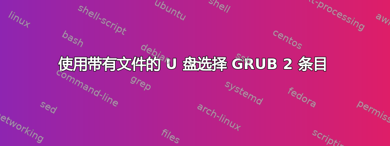 使用带有文件的 U 盘选择 GRUB 2 条目