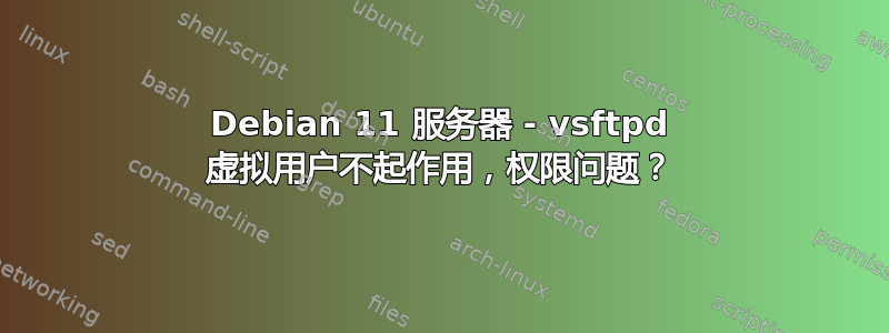 Debian 11 服务器 - vsftpd 虚拟用户不起作用，权限问题？