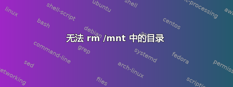 无法 rm /mnt 中的目录