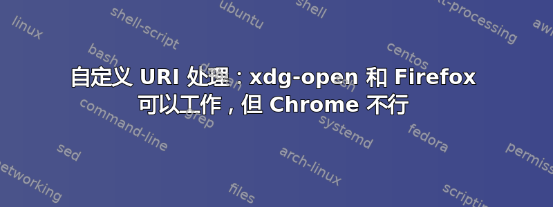 自定义 URI 处理：xdg-open 和 Firefox 可以工作，但 Chrome 不行