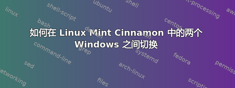 如何在 Linux Mint Cinnamon 中的两个 Windows 之间切换