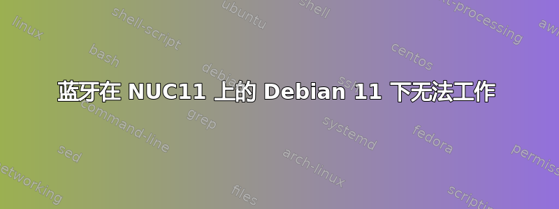 蓝牙在 NUC11 上的 Debian 11 下无法工作