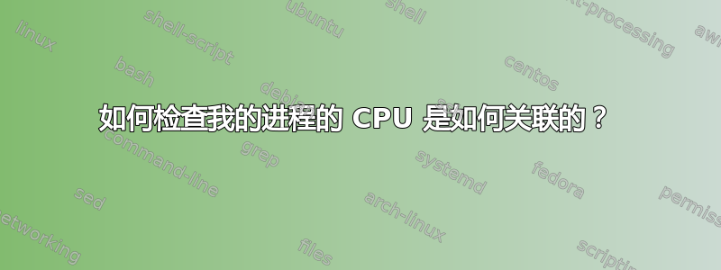 如何检查我的进程的 CPU 是如何关联的？