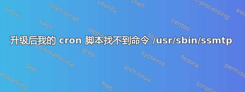 升级后我的 cron 脚本找不到命令 /usr/sbin/ssmtp