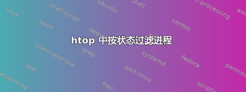 htop 中按状态过滤进程