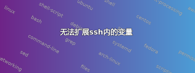 无法扩展ssh内的变量