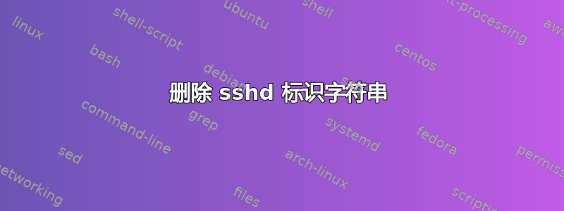 删除 sshd 标识字符串