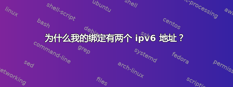 为什么我的绑定有两个 ipv6 地址？