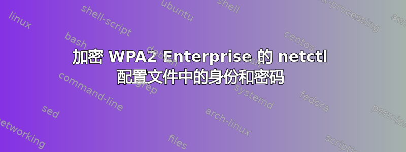 加密 WPA2 Enterprise 的 netctl 配置文件中的身份和密码