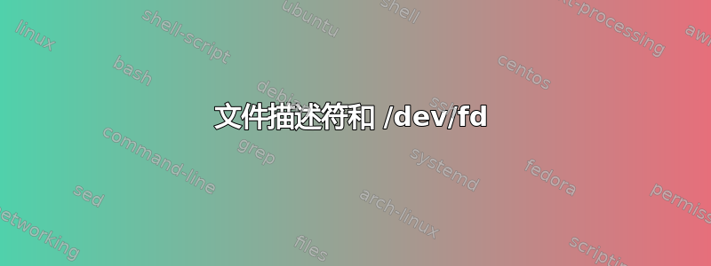 文件描述符和 /dev/fd