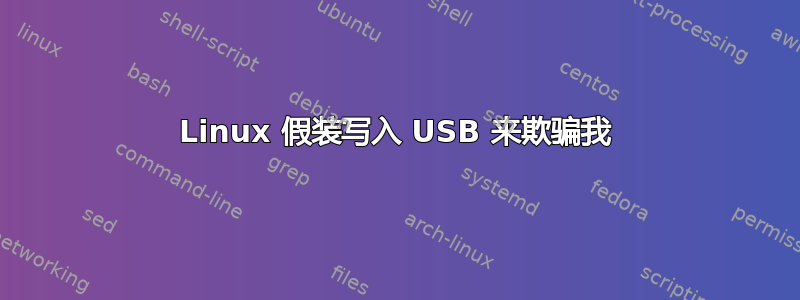 Linux 假装写入 USB 来欺骗我