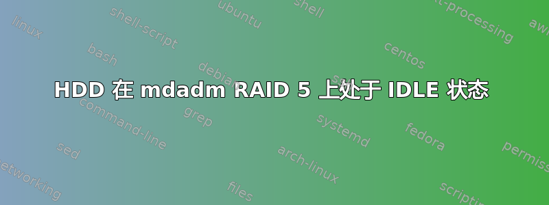 HDD 在 mdadm RAID 5 上处于 IDLE 状态