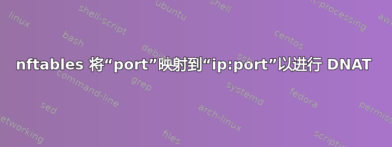 nftables 将“port”映射到“ip:port”以进行 DNAT