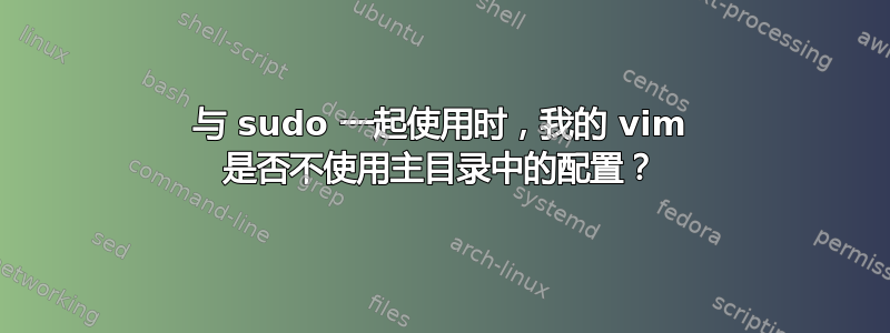 与 sudo 一起使用时，我的 vim 是否不使用主目录中的配置？